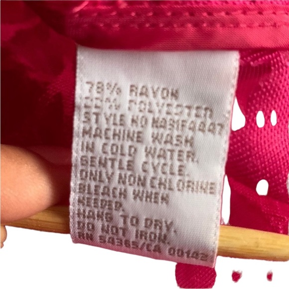 TanJay size 16 pink semi sheer lace button down top or cover up - Picture 5 of 7